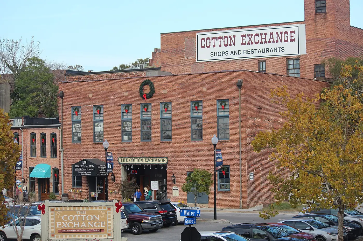 The Cotton Exchange shops and restaurants on North Water Street in downtown Wilmington, home of The Basics.