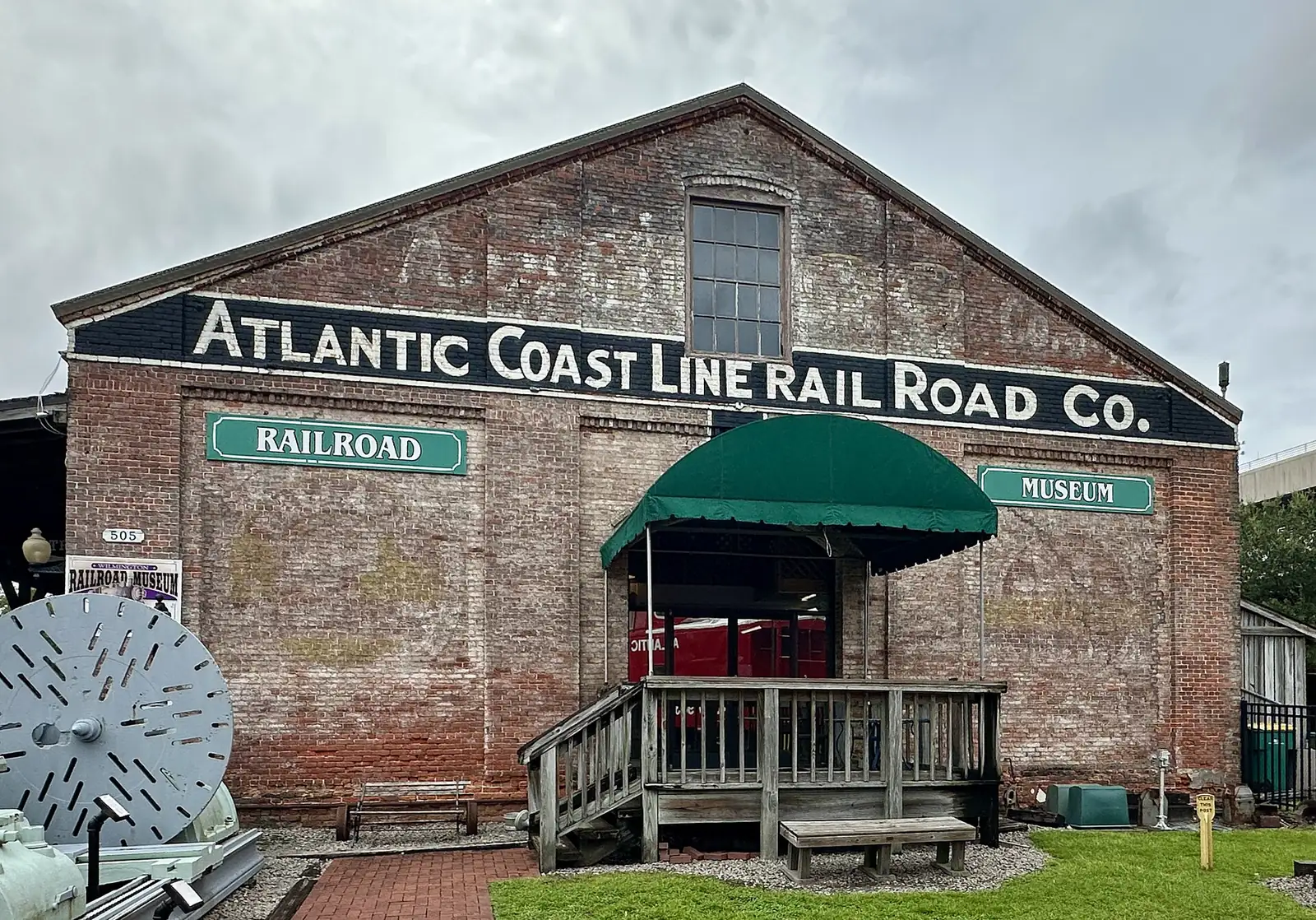 The Wilmington Railroad Museum in a brick Atlantic Coast Line Railroad building on Nutt Street downtown.
