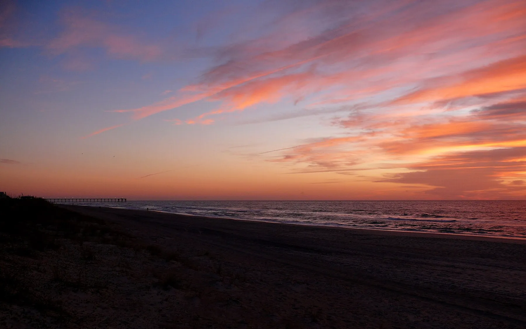 Sunrise over the Atlantic at Wrightsville Beach, where the Wrightsville Plunge is held on New Year's Day.